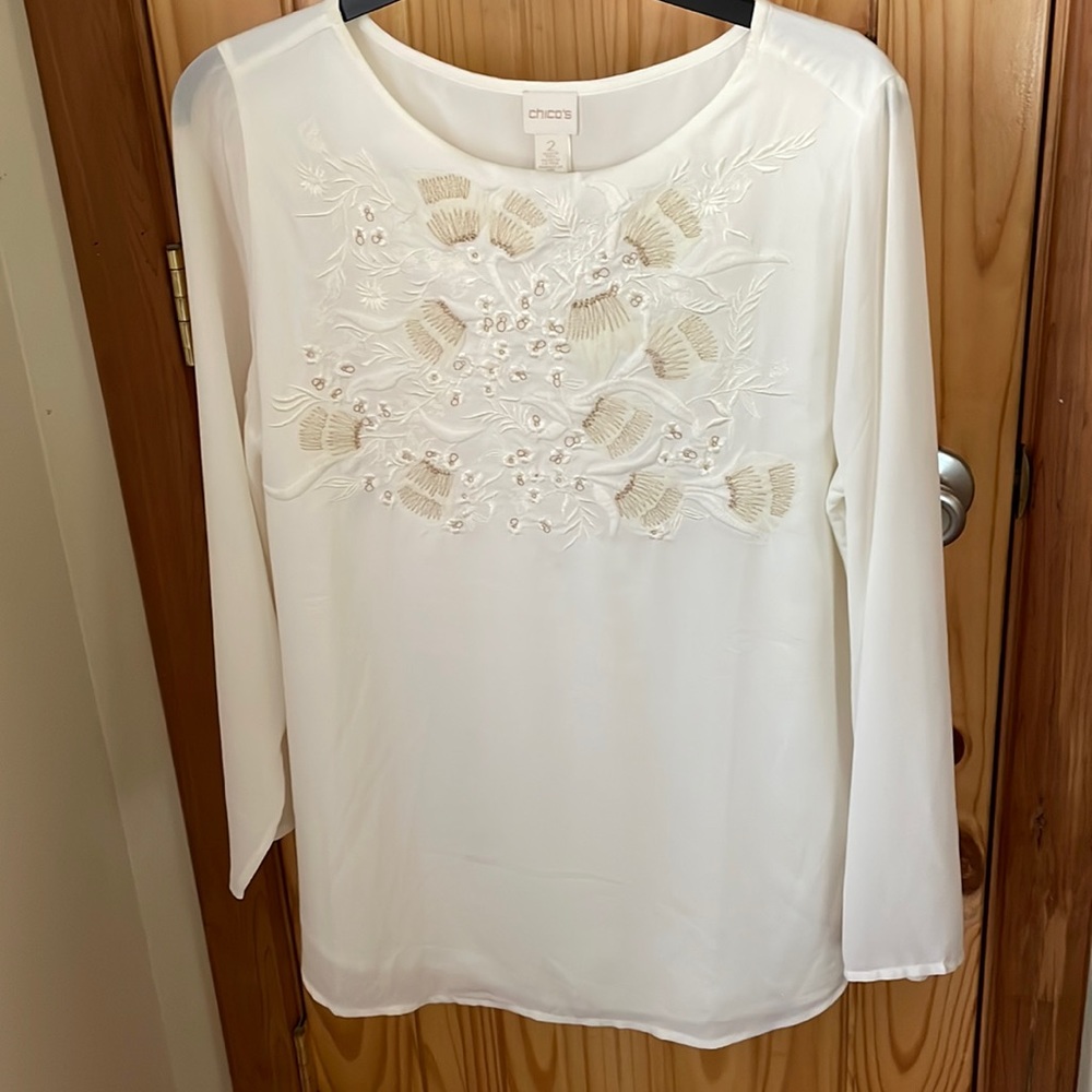 Chico’s size 2 cream blouse